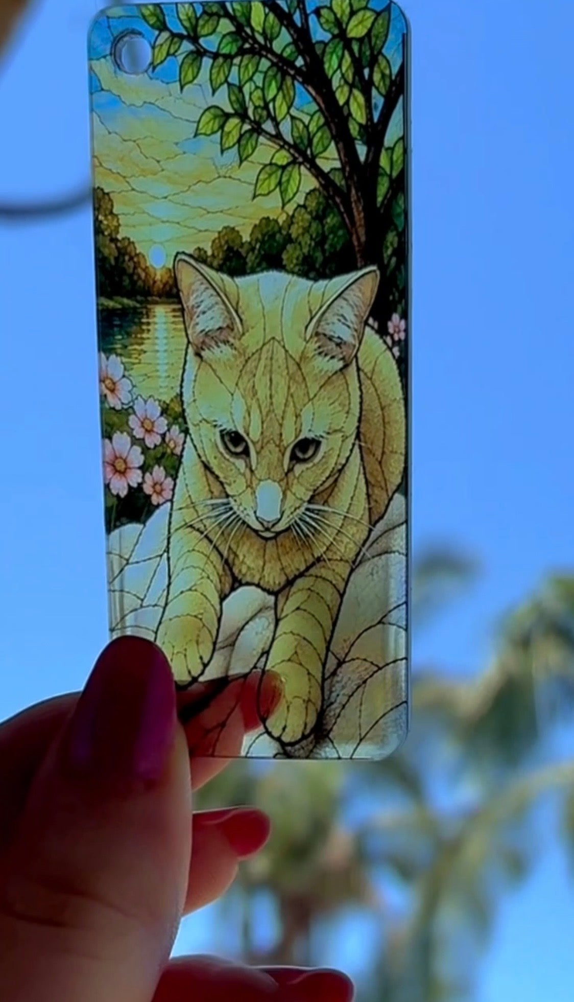 Custom Pet Photo Suncatcher Keychain – Personalized Stained Art