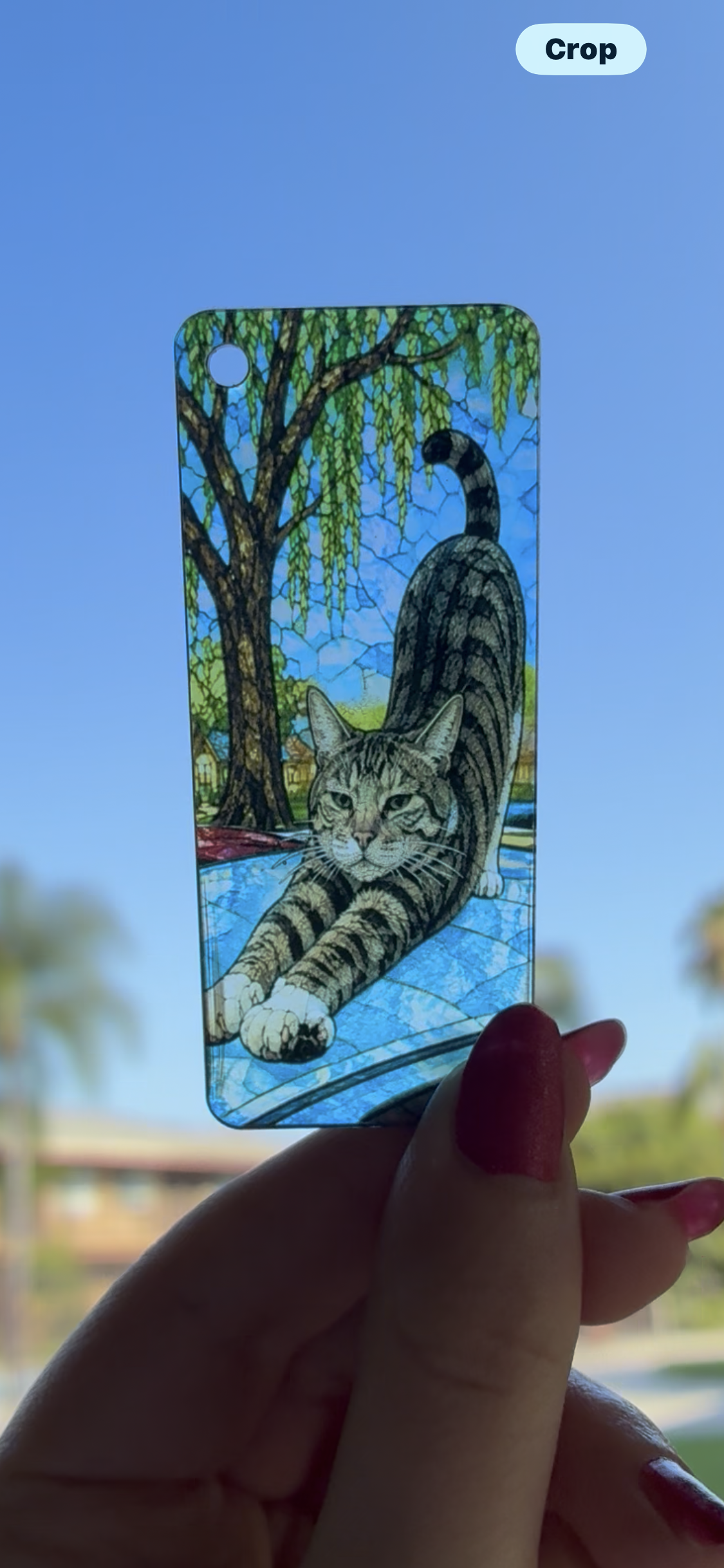 Custom Pet Photo Suncatcher Keychain – Personalized Stained Art